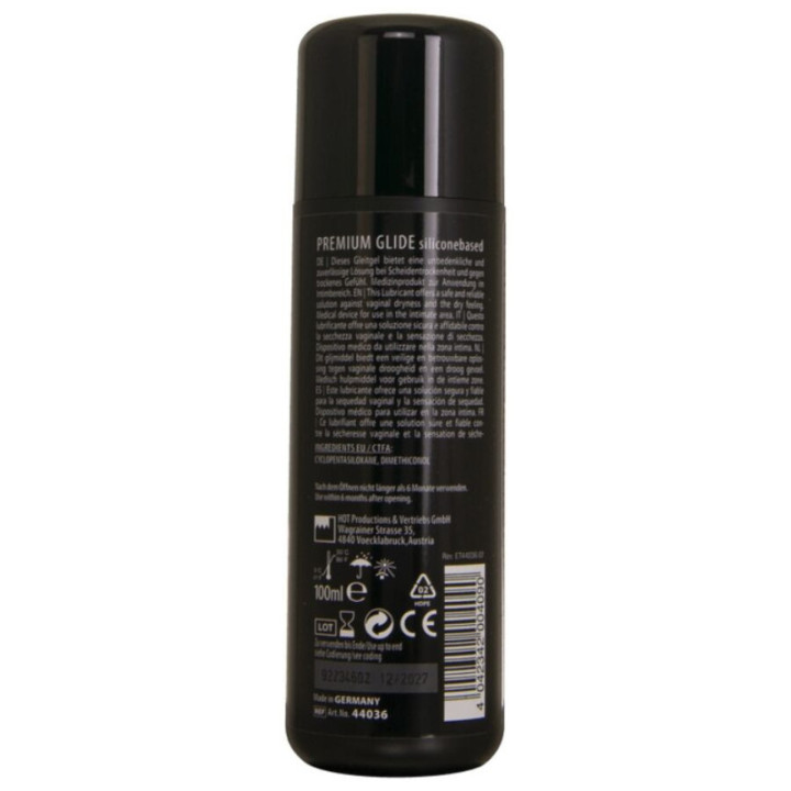 HOT - LUBRIFICANTE PREMIUM SILICONE GLIDE À BASE DE SILICONE 100 ML