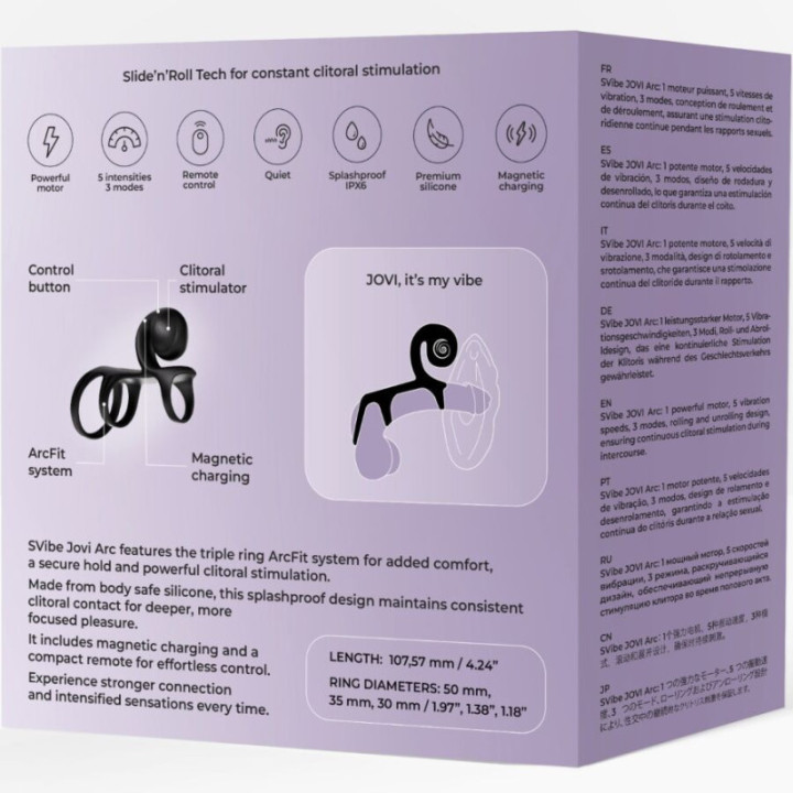 SNAIL VIBE - ANEL DE CASAL JOVI ARC COM CONTROLE REMOTO PRETO