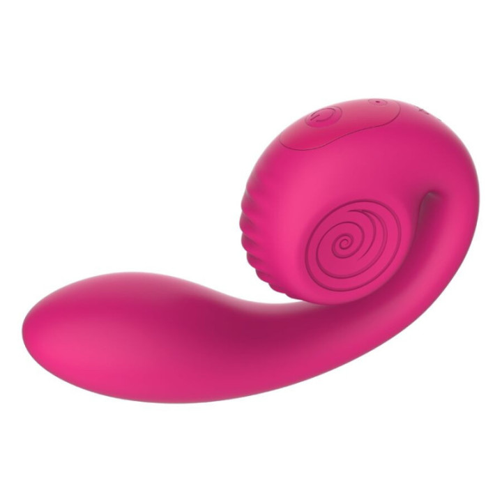 SNAIL VIBE - GIZI LITE VIBRADOR ROSA DUPLO PARA PONTO G E CLITÓRIS