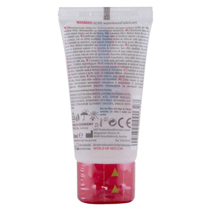 HOT - LUBRIFICANTE À BASE DE ÁGUA COM AQUECIMENTO E DESLIZAMENTO 30 ML