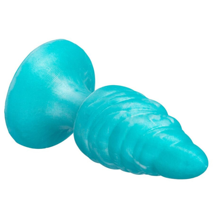 SILEXD - MELTY PLUG ANAL DE DERRETIMENTO FANTASY DE SILICONE LÍQUIDO TERMOREATIVO AZUL CELESTIAL 9.2 CM