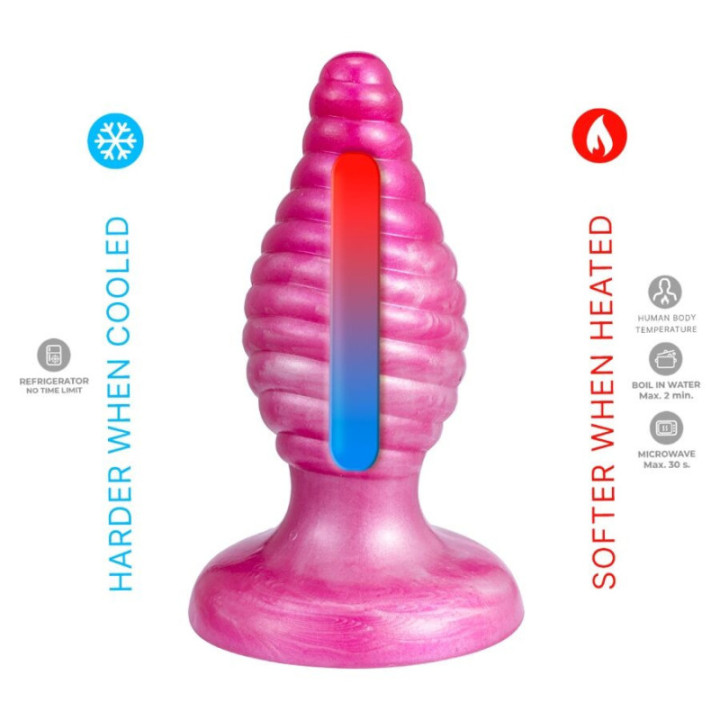 SILEXD - CHERRY PLUG ANAL FANTASY DE SILICONE LÍQUIDO TERMOREATIVO ROSA 9.2 CM