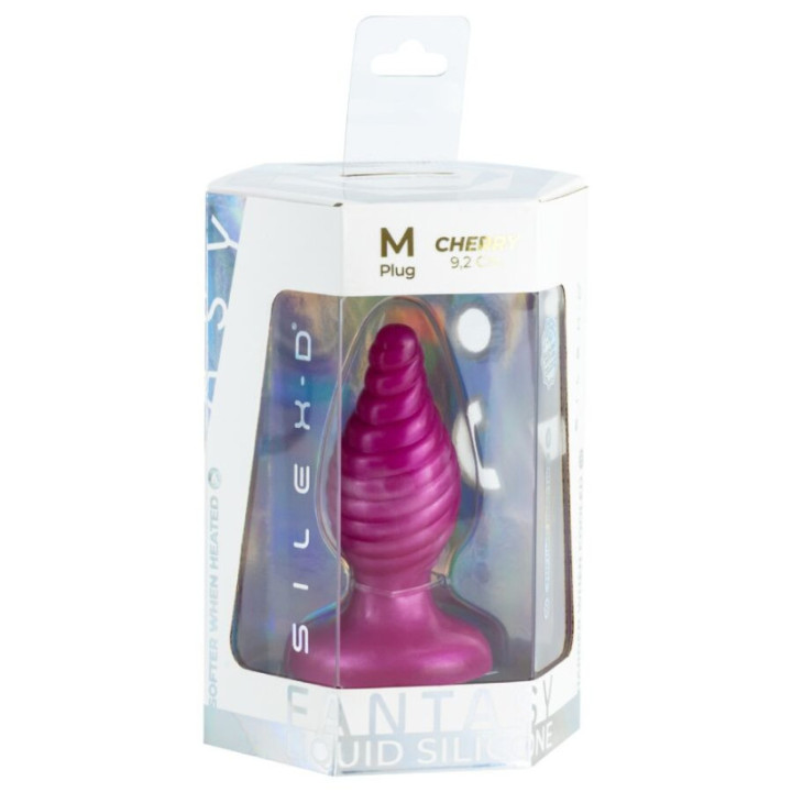 SILEXD - CHERRY PLUG ANAL FANTASY DE SILICONE LÍQUIDO TERMOREATIVO ROSA 9.2 CM