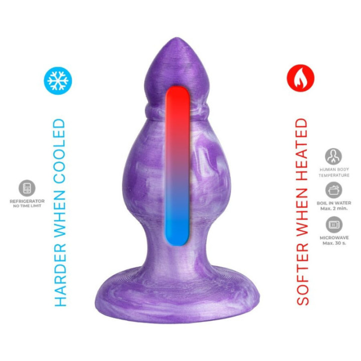 SILEXD - QUEEN ANAL PLUG FANTASY LIQUID SILICONE THEMORREATIVE PURPLE 9.2 CM