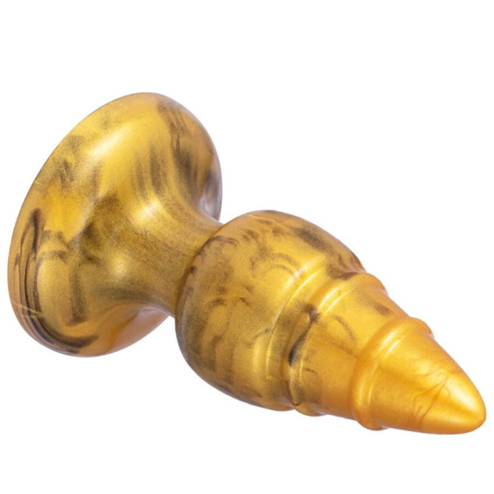 SILEXD - GOLDY PLUG ANAL FANTASY DE SILICONE LÍQUIDO TERMOREATIVO DOURADO 9.2 CM
