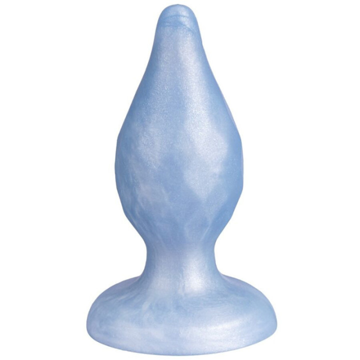 SILEXD - DIAMOND PLUG ANAL FANTASY DE SILICONE LÍQUIDO TERMOREATIVO AZUL PEROLADO 9.2 CM