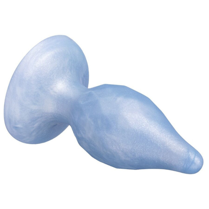 SILEXD - DIAMOND PLUG ANAL FANTASY DE SILICONE LÍQUIDO TERMOREATIVO AZUL PEROLADO 9.2 CM