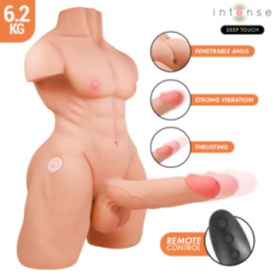 INTENSE DEEP TOUCH - TORSO MARTY COM ÂNUS E DILDO REALISTA COM FUNÇÃO DE PRESSÃO E VIBRAÇÃO, CONTROLE REMOTO, 6,2 K