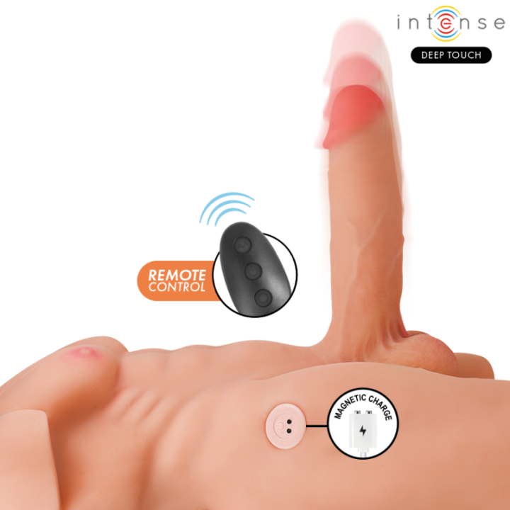 INTENSE DEEP TOUCH - TORSO MARTY COM ÂNUS E DILDO REALISTA COM FUNÇÃO DE PRESSÃO E VIBRAÇÃO. CONTROLE REMOTO. 6.2 KG