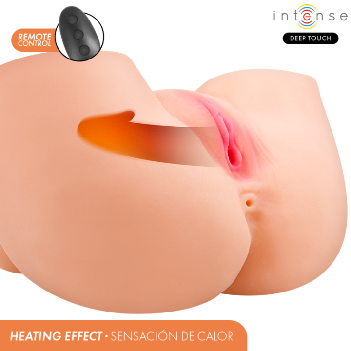 INTENSE DEEP TOUCH - MASTURBADOR ANAL E VAGINAL GINGER COM EFEITOS DE SUCÇÃO. CALOR. VIBRAÇÃO E VOZ. COM CONTROLE REMOTO. 5.3 KG