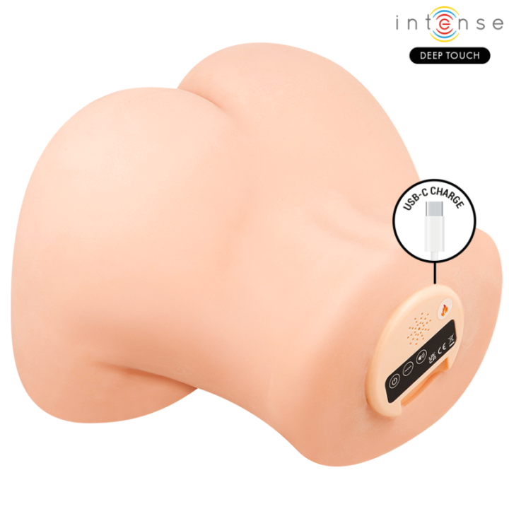 INTENSE DEEP TOUCH - MASTURBADOR ANAL E VAGINAL GINGER COM EFEITOS DE SUCÇÃO. CALOR. VIBRAÇÃO E VOZ. COM CONTROLE REMOTO. 5.3 KG