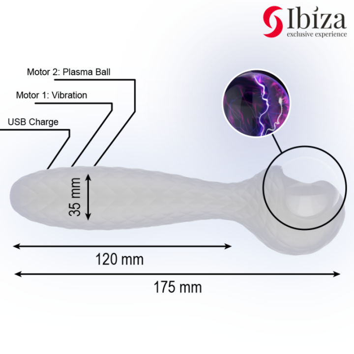 IBIZA - VIBRADOR E ESTIMULADOR DE PLASMA SPHERE