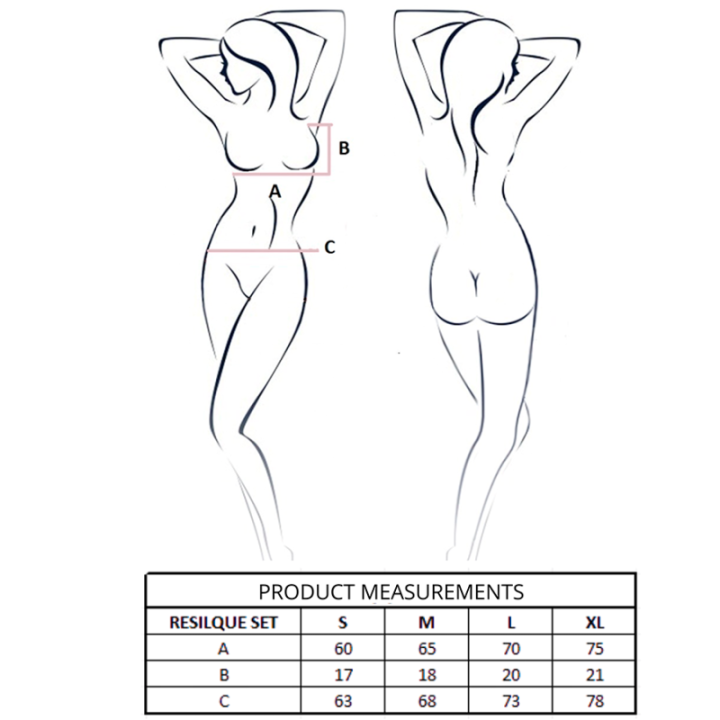 PASSION - CONJUNTO DE SUTIÃ + TANGA RESILQUE BRANCO L/XL