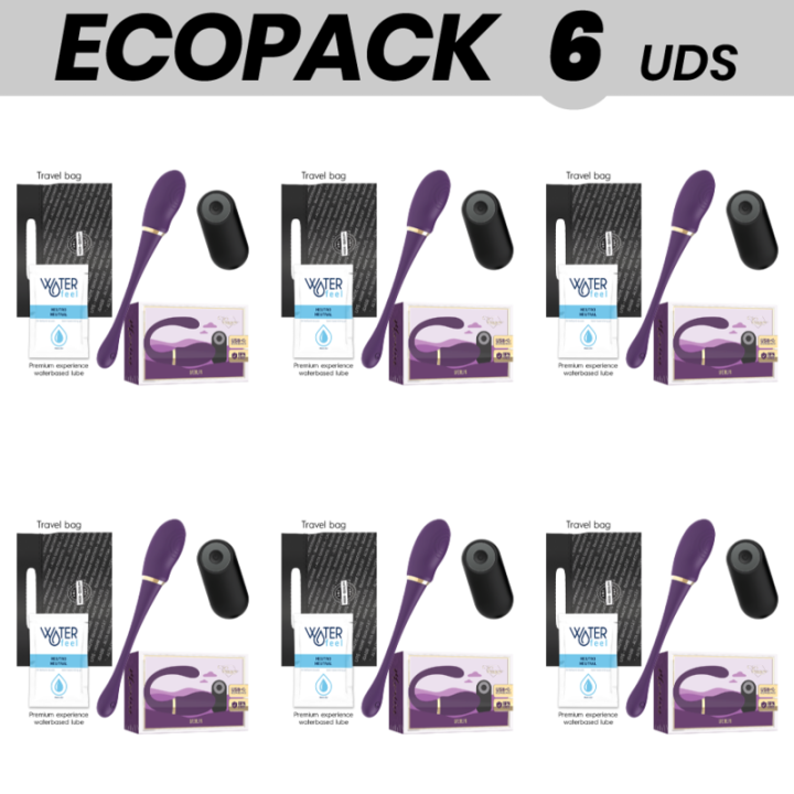 ECOPACK 6 UNIDADES - TREASUREMERLIN DOUBLE COUPLE VIBRATOR CONTROL REMOTO
