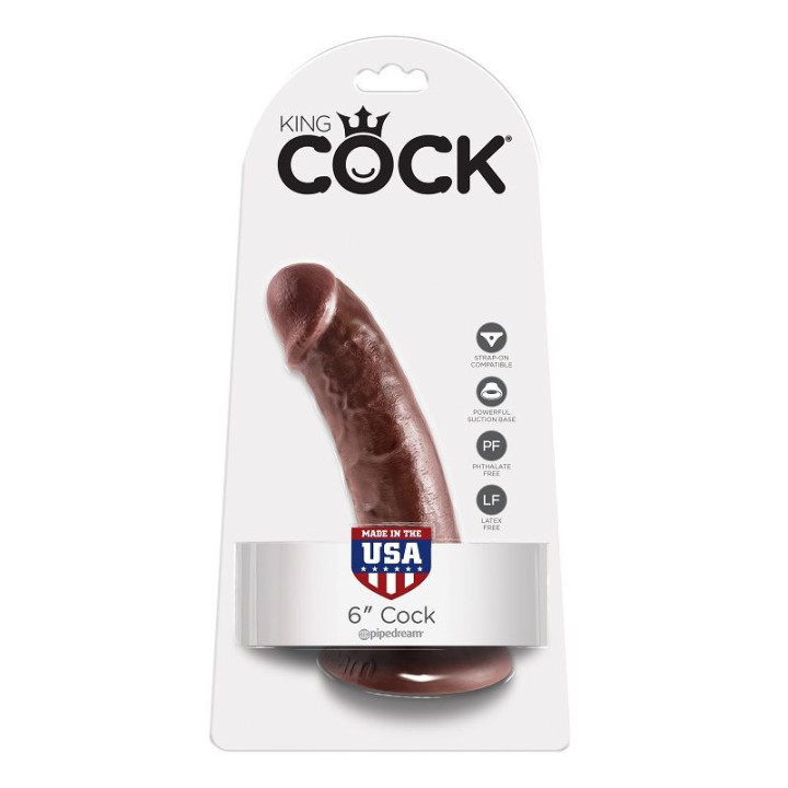 KING COCK - 6" COCK MARROM 15.2 CM