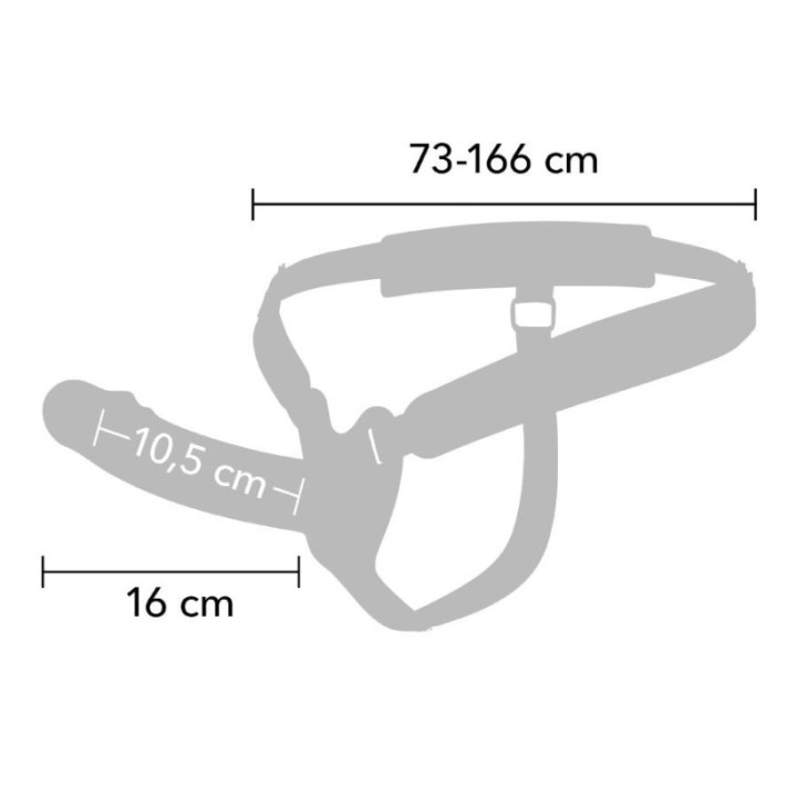 HIDDEN DESIRE - INFERNO MANGA PENIANA VIBRATÓRIA COM STRAP-ON 16 CM