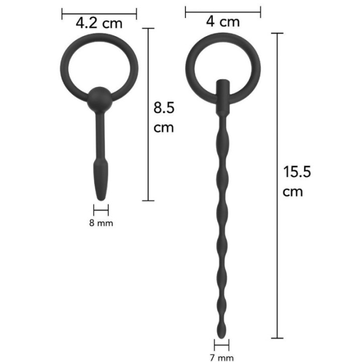 HIDDEN DESIRE - EXTREME STARTER CONJUNTO DE PLUGS URETRAIS 2 UNIDADES