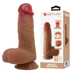 PRETTY LOVE - CURTIS DILDO REALISTA COM VENTOSA 17,3 CM -Ø- 4,2 CM
