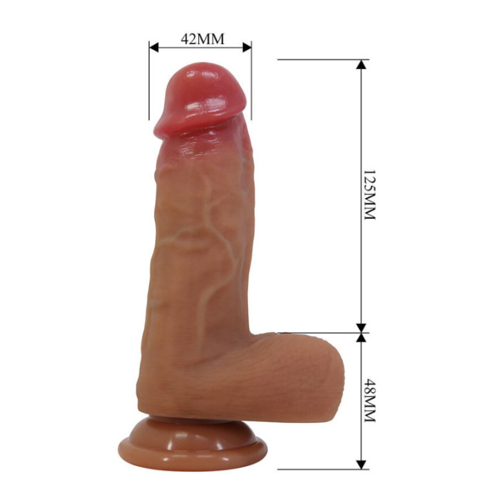 PRETTY LOVE - CURTIS DILDO REALISTA COM VENTOSA 17.3 CM -Ø- 4.2 CM