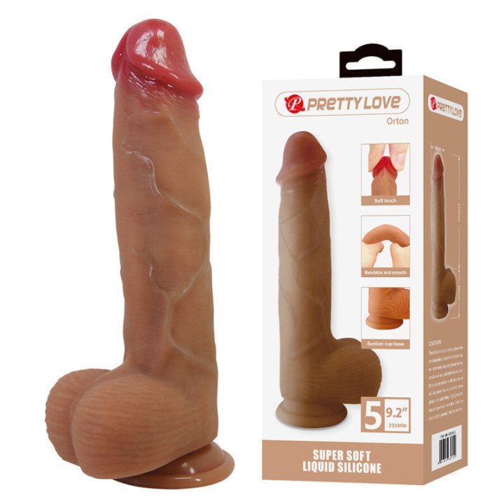 PRETTY LOVE - ORTON DILDO REALISTA COM VENTOSA 23.5 CM -Ø- 4.9 CM