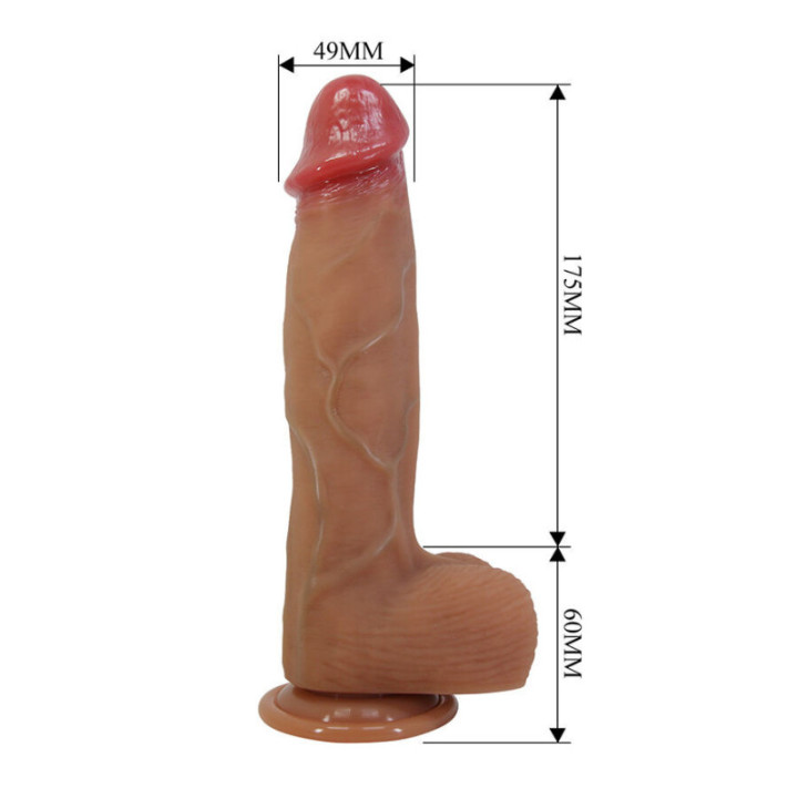 PRETTY LOVE - ORTON DILDO REALISTA COM VENTOSA 23.5 CM -Ø- 4.9 CM