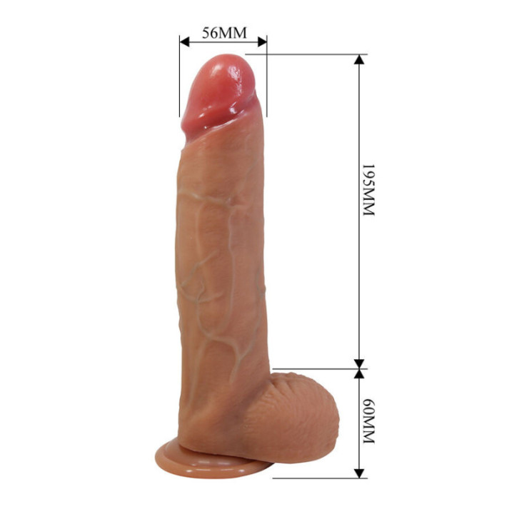 PRETTY LOVE - MENDEL DILDO REALISTA COM VENTOSA 25.5 CM -Ø- 5.6 CM
