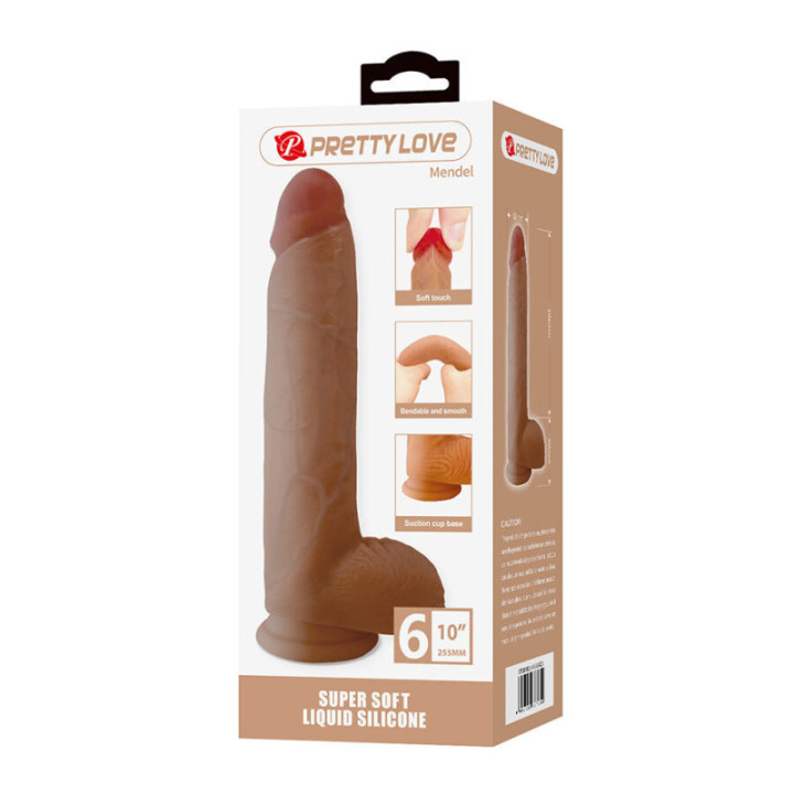 PRETTY LOVE - MENDEL DILDO REALISTA COM VENTOSA 25.5 CM -Ø- 5.6 CM