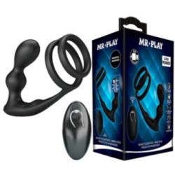 MR PLAY - PLUG ANAL VIBRATÓRIO COM ANEL PENIANO E CONTROLE REMOTO