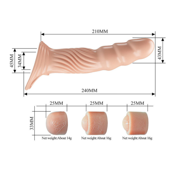 PRETTY LOVE - CAPA PENIANA TEXTURIZADA COM EXTENSORES