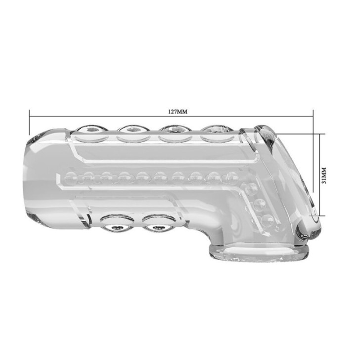 PRETTY LOVE - CAPA PENIANA TRANSPARENTE TEXTURIZADA