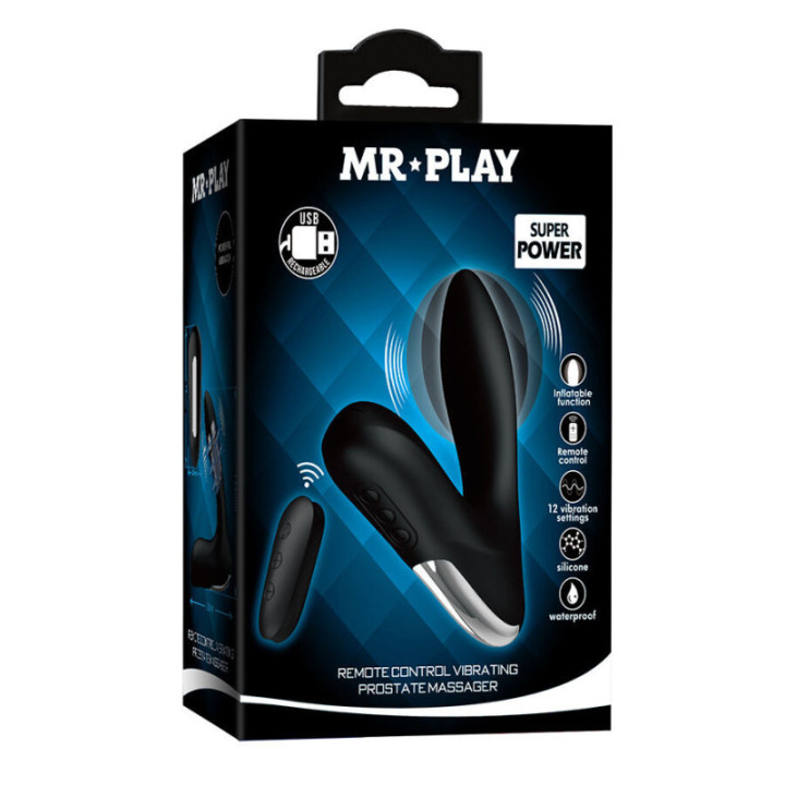 MR PLAY - MASSAGEADOR DE PRÓSTATA COM CONTROLE REMOTO DE VIBRAÇÃO