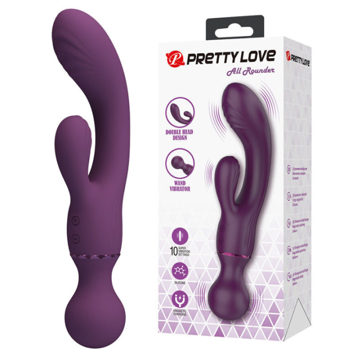 PRETTY LOVE - VIBRADOR ROXO PARA PONTO G. VERSÁTIL E COMPLETO