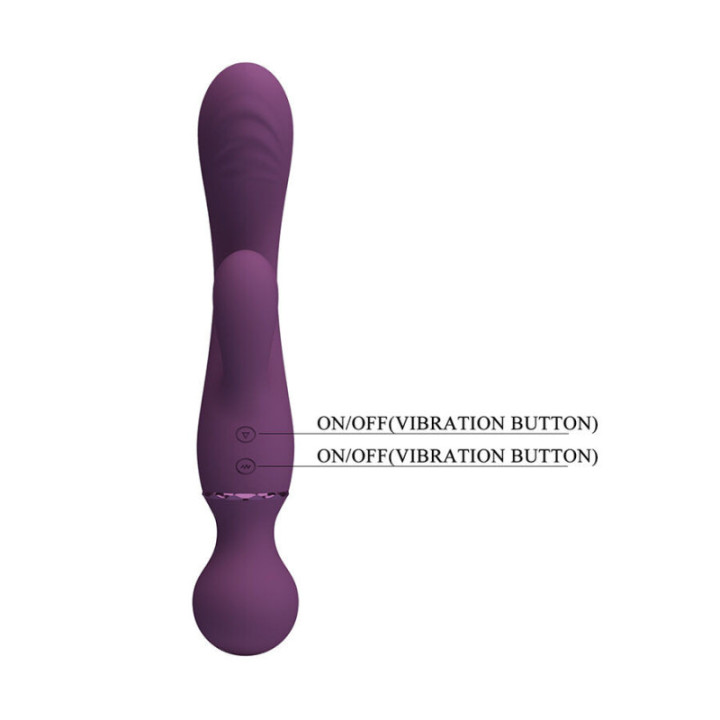 PRETTY LOVE - VIBRADOR ROXO PARA PONTO G. VERSÁTIL E COMPLETO
