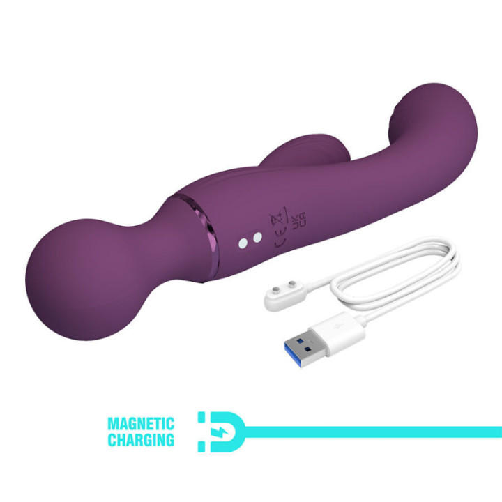 PRETTY LOVE - VIBRADOR ROXO PARA PONTO G. VERSÁTIL E COMPLETO