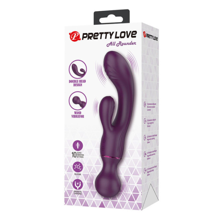 PRETTY LOVE - VIBRADOR ROXO PARA PONTO G. VERSÁTIL E COMPLETO