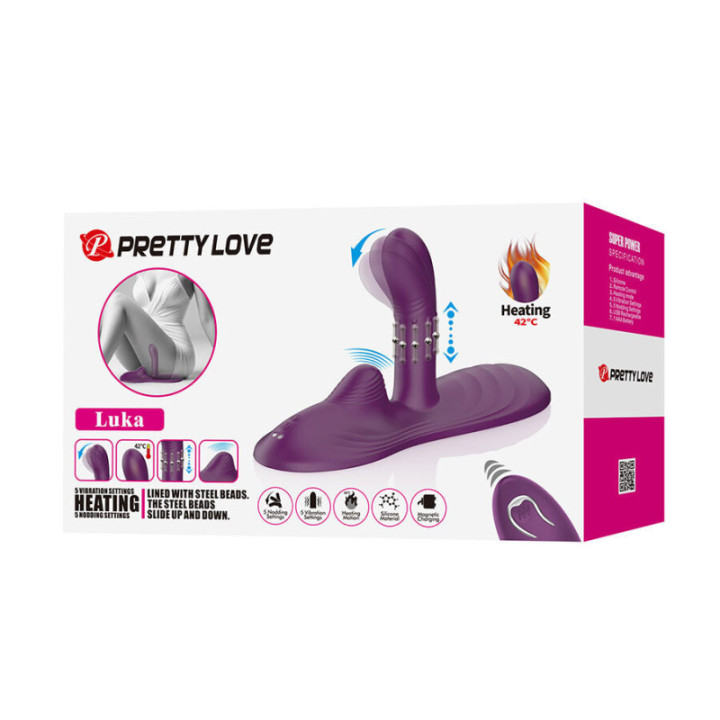 PRETTY LOVE - LUKA VIBRADOR DE SENTADO COM EFEITO DE CALOR E CONTROLE REMOTO