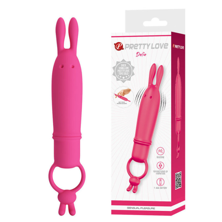 PRETTY LOVE - DELIA VIBRADOR RABBIT COM ANEL DE RESISTÊNCIA