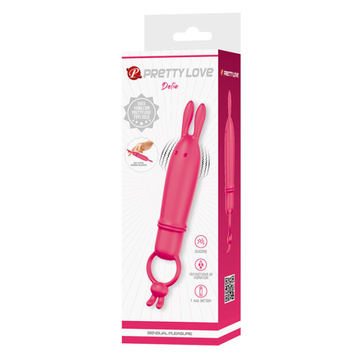PRETTY LOVE - DELIA VIBRADOR RABBIT COM ANEL DE RESISTÊNCIA