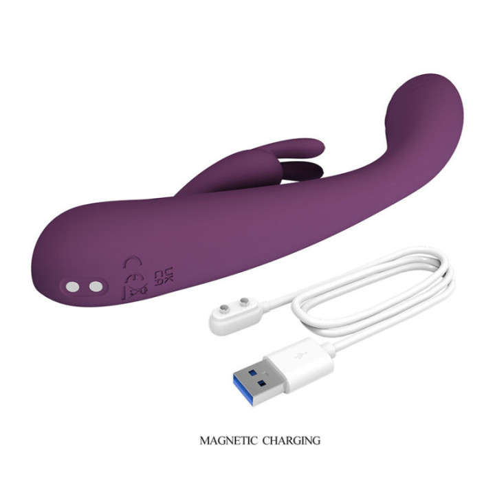 PRETTY LOVE - EMMA VIBRADOR ROXO RABBIT COM ESTIMULADOR
