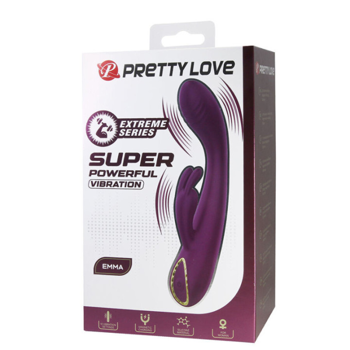 PRETTY LOVE - EMMA VIBRADOR ROXO RABBIT COM ESTIMULADOR
