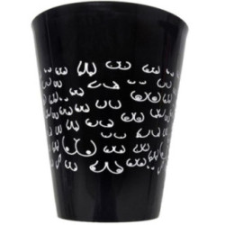 DIABLO PICANTE - COPO PRETO 500 ML COM SEIOS BRANCOS