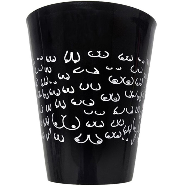 DIABLO PICANTE - COPO PRETO 500 ML COM SEIOS BRANCOS