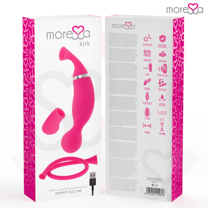 MORESSA - KIRK DUO SUCÇÃO + MASSAGEADOR MULTI-PERFORMANCE PREMIUM SILICONE RECARREGÁVEL