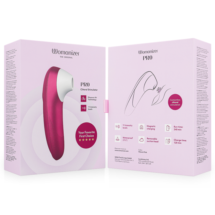 WOMANIZER - PRO VIBRANT CLITORIAL ESTIMULANTE ROSA