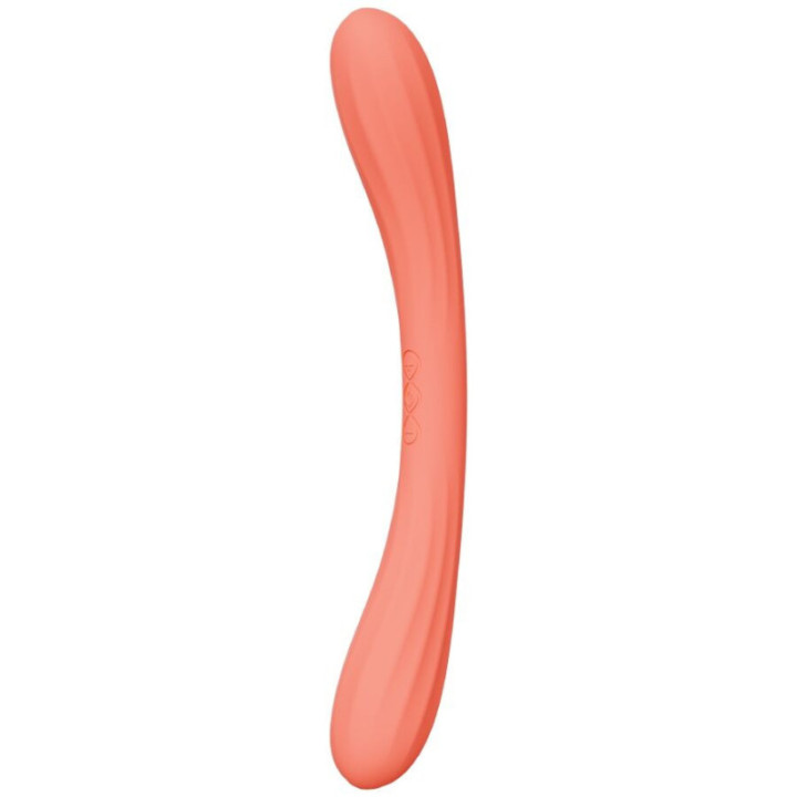 LELO - BOOMERANG VIBRADOR DE PONTA DUPLA VERMELHO CORAL