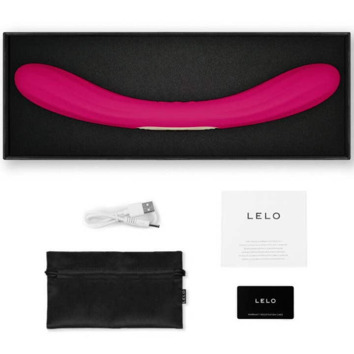 LELO - BOOMERANG VIBRADOR DE PONTA DUPLA CEREJA