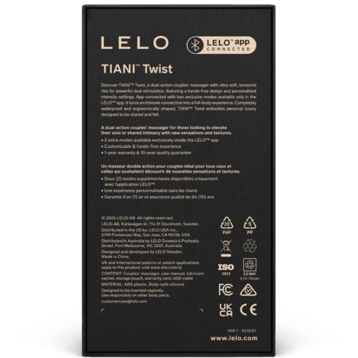 LELO - TIANI VIBRADOR PARA CASAIS TWIST ROSA CLARO