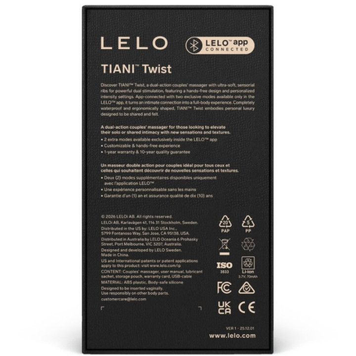 LELO - TIANI TWIST ESPUMA VIBRADORA PARA CASAIS