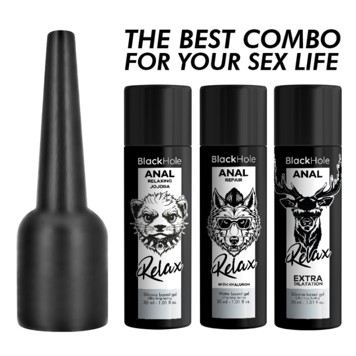 BLACK HOLE - APLICADOR DE LUBRIFICANTE ANAL TAMANHO P 30 ML