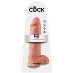 KING COCK - CARNE DE DILDO COM BOLAS 30.48 CM